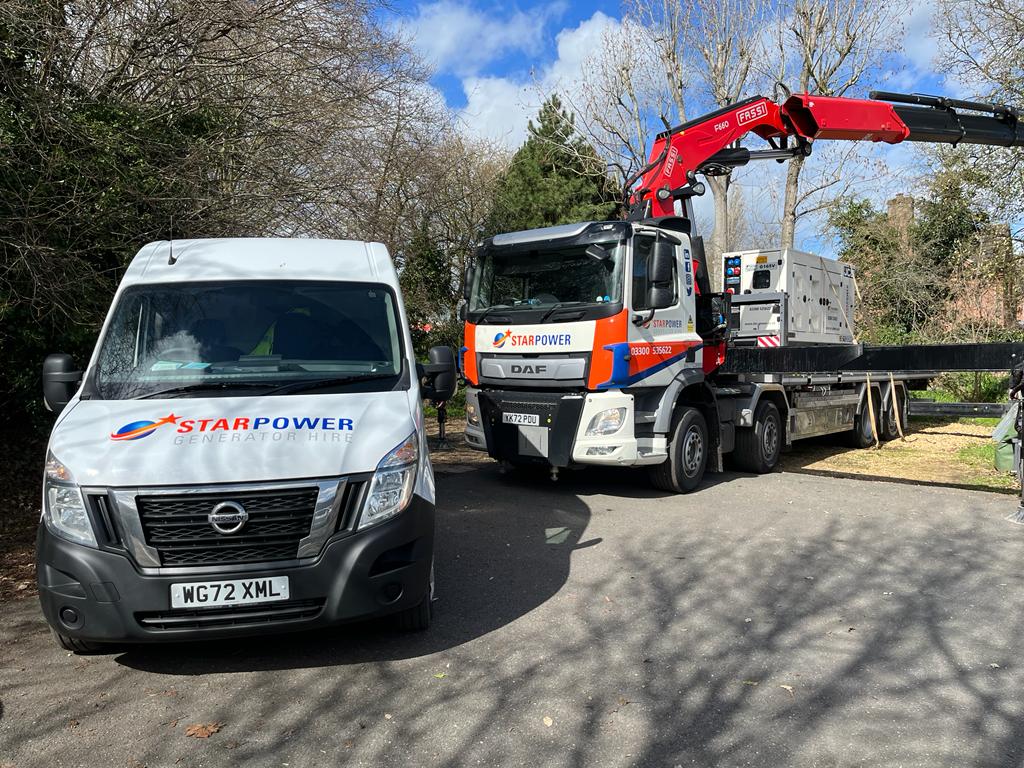 Star Power Lorry delivering Generator Hire