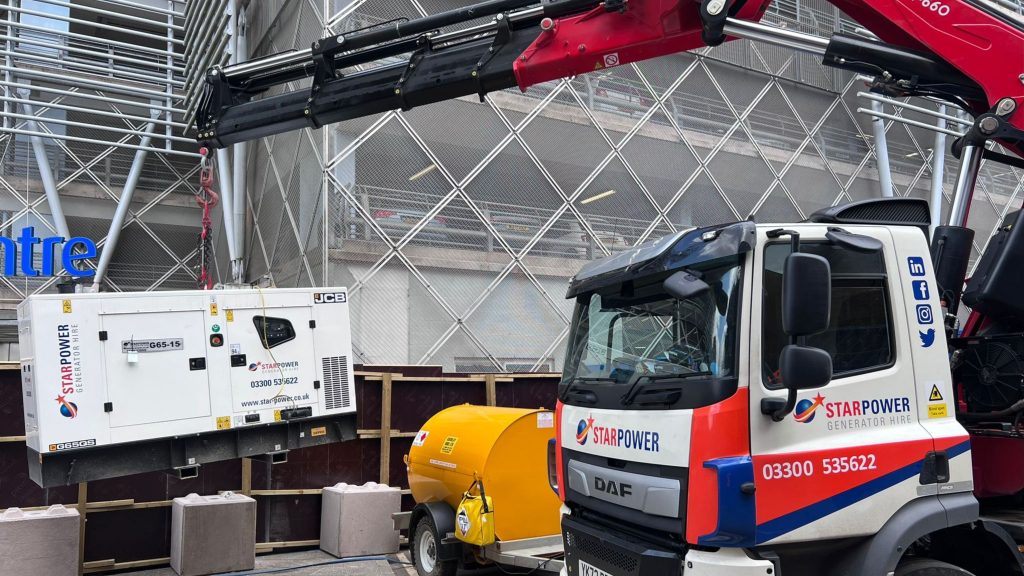 Generator being delivered for hire