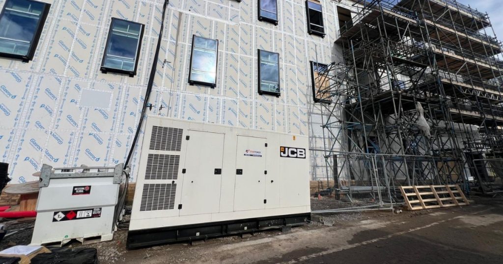 Supporting Healthcare Expansion: Our equipment ensures uninterrupted power for critical MRI setup and construction activities at Yeovil Hospital.