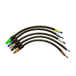 150mm 1m Drain Powerlock to 12mm Lug Cable Set (Set of 5)