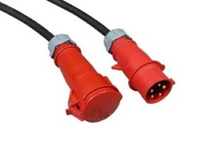 32A 3PH (5‑Pin) 25m Cable – Plug & Socket (IP54)