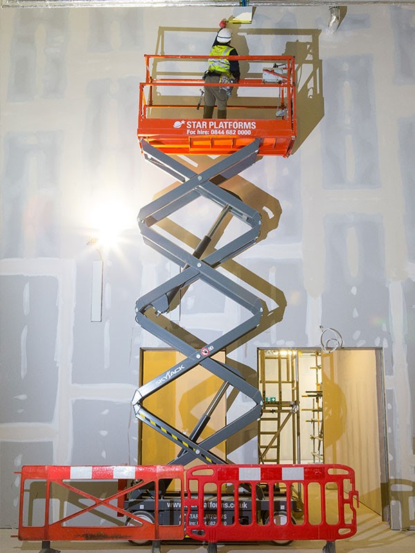 Scissor lift hire from sister company, Star Platforms